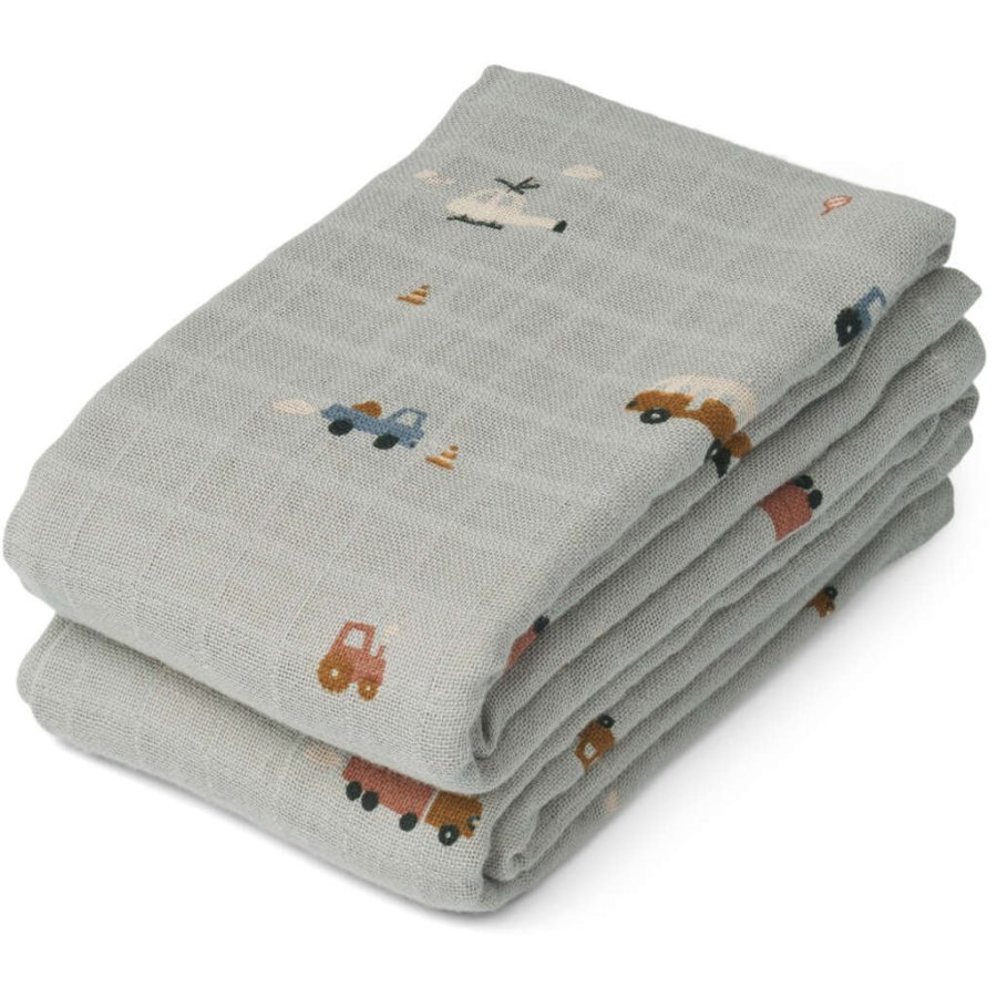 LIEWOOD Lewis Stofbleer 2 stk. 65x65 cm, Dove Blue Mix