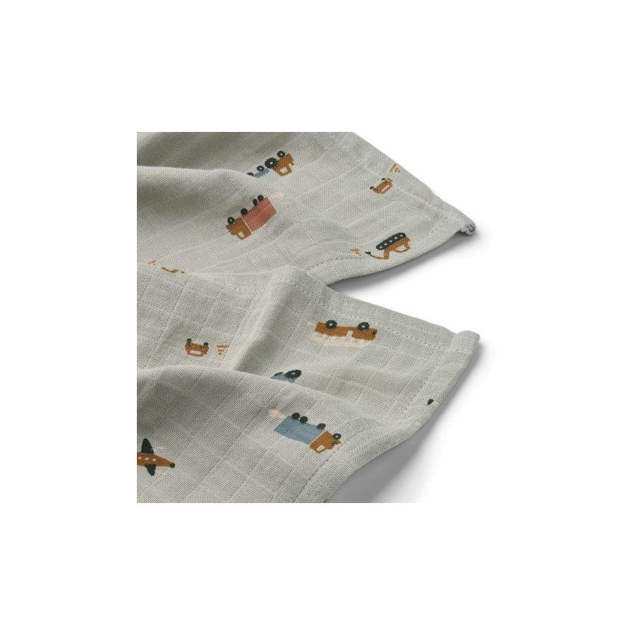 LIEWOOD Lewis Stofbleer 2 stk. 65x65 cm, Dove Blue Mix