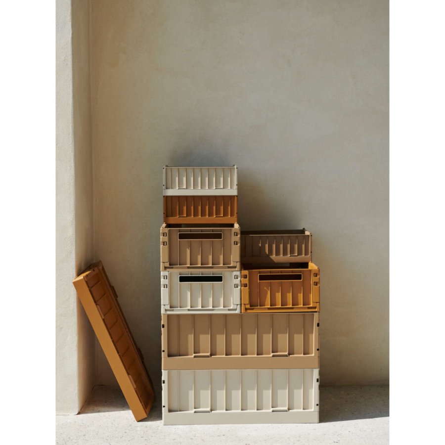 LIEWOOD Weston Faltbare Aufbewahrungsbox 36x50 cm, Golden Caramel