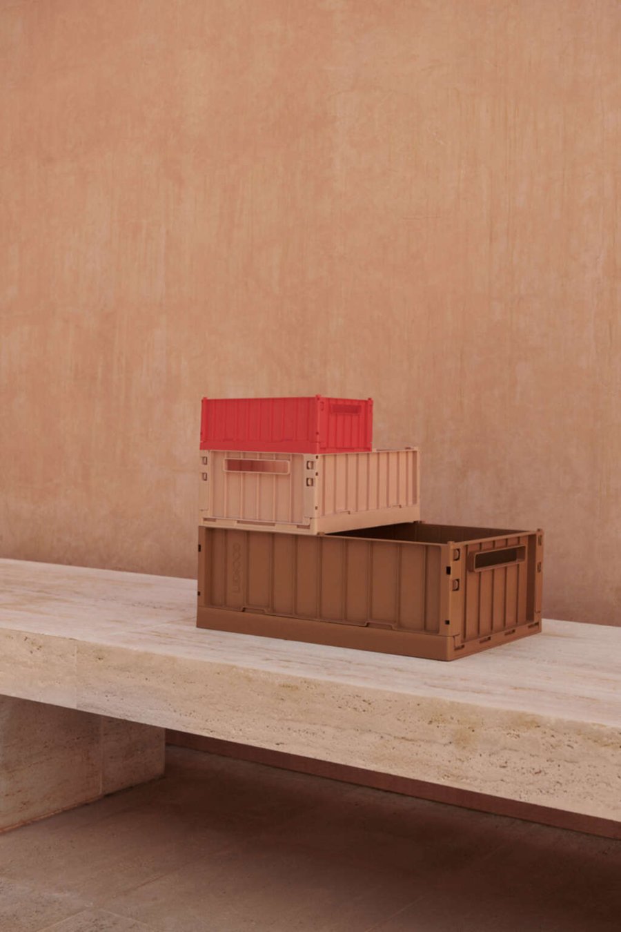LIEWOOD Weston Faltbare Aufbewahrungsbox 36x50 cm, Golden Caramel