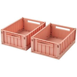 LIEWOOD Weston Folde-/Opbevaringskasse 2 stk. 18x25 cm, Coralblush