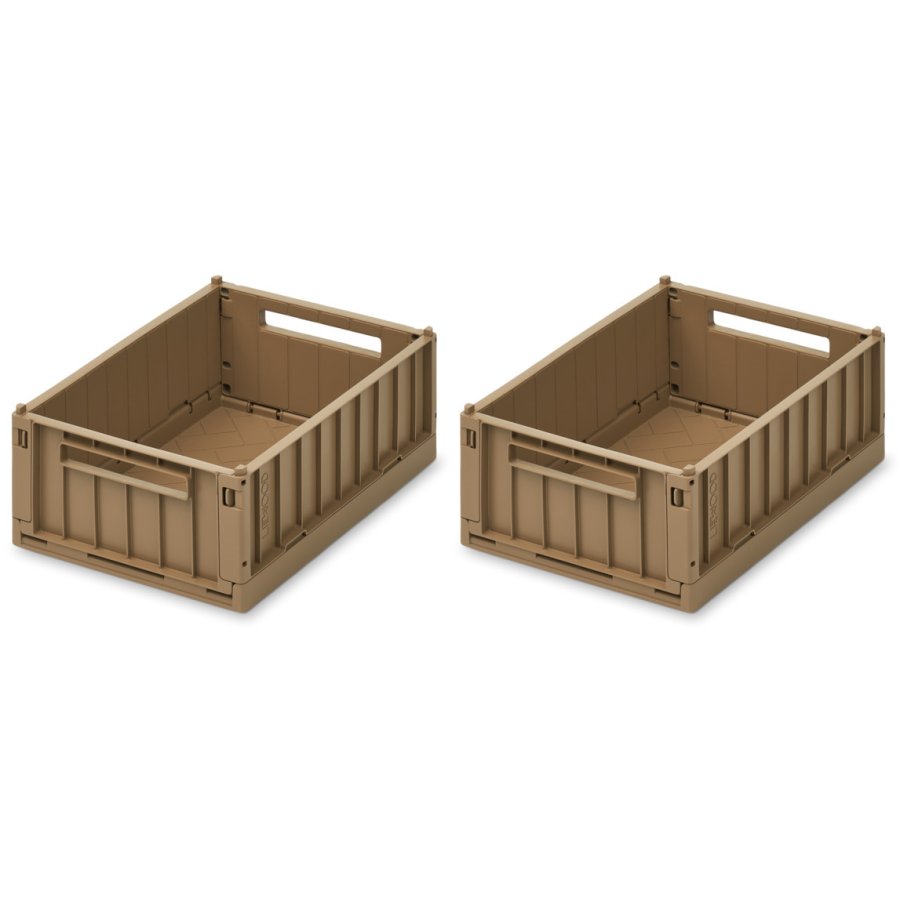 LIEWOOD Weston Faltbare Aufbewahrungsbox 2er Set, 18x25 cm, Oat