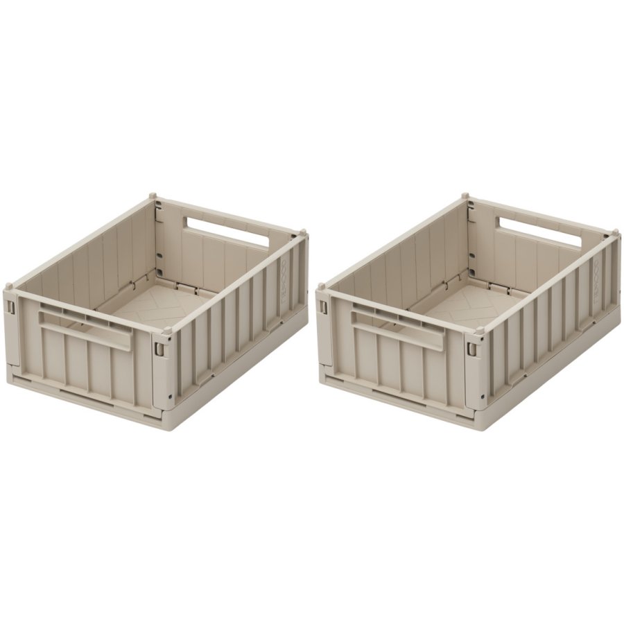 LIEWOOD Weston Faltbare Aufbewahrungsbox 2er Set, 18x25 cm, Sandy