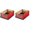 LIEWOOD Weston Faltbare Aufbewahrungsbox 2er Set, 18x25 cm, Multi Mix