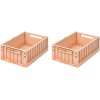 LIEWOOD Weston Faltbare Aufbewahrungsbox 2er Set, 25X36 cm, Tuscany Rose