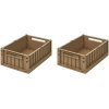 LIEWOOD Weston Faltbare Aufbewahrungsbox 2er Set, 25X36 cm, Oat