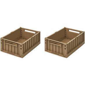 LIEWOOD Weston Faltbare Aufbewahrungsbox 2er Set, 25X36 cm, Oat