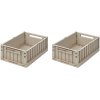 LIEWOOD Weston Faltbare Aufbewahrungsbox 2er Set, 25X36 cm, Sandy