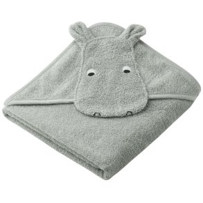 LIEWOOD Albert Baby-Handtuch Hippo 70x70 cm, Dove Blue