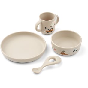 LIEWOOD Vivi Spisestel 4 Dele, Emergency Vehicle/Sandy