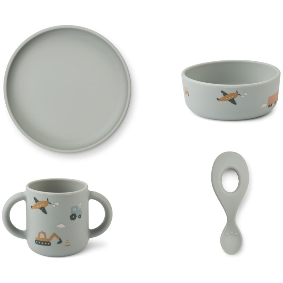 LIEWOOD Vivi Geschirrset 4-teilig, Dove Blue Mix