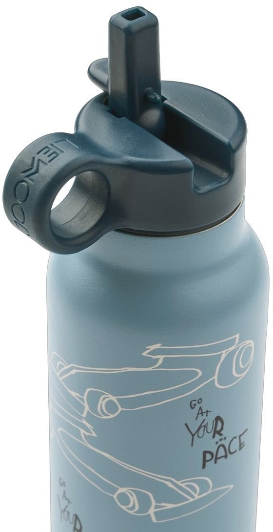 Liewood Falk Vandflaske 350 ml, Race Cars/Beach Blue