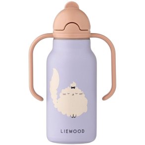 Liewood Kimmie Vandflaske 250 ml, Cat/Warm Lilac