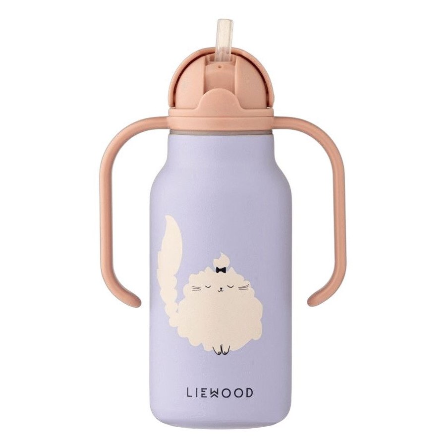 Liewood Kimmie Vandflaske 250 ml, Cat/Warm Lilac