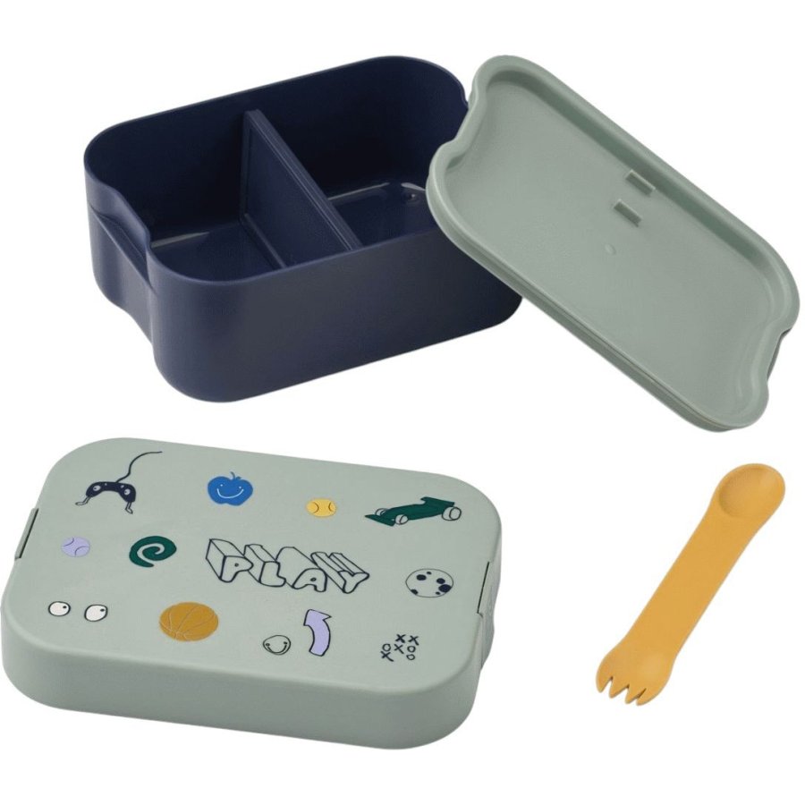 Liewood Kamil Madkasse 1,3 L, Play/Dusty Peppermint