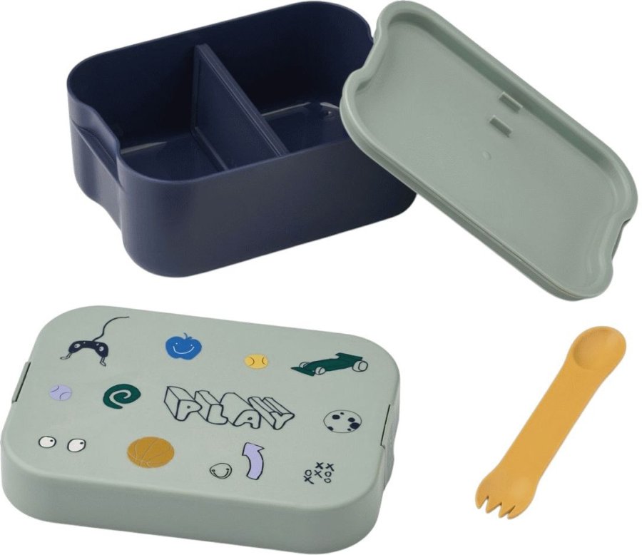 Liewood Kamil Madkasse 1,3 L, Play/Dusty Peppermint