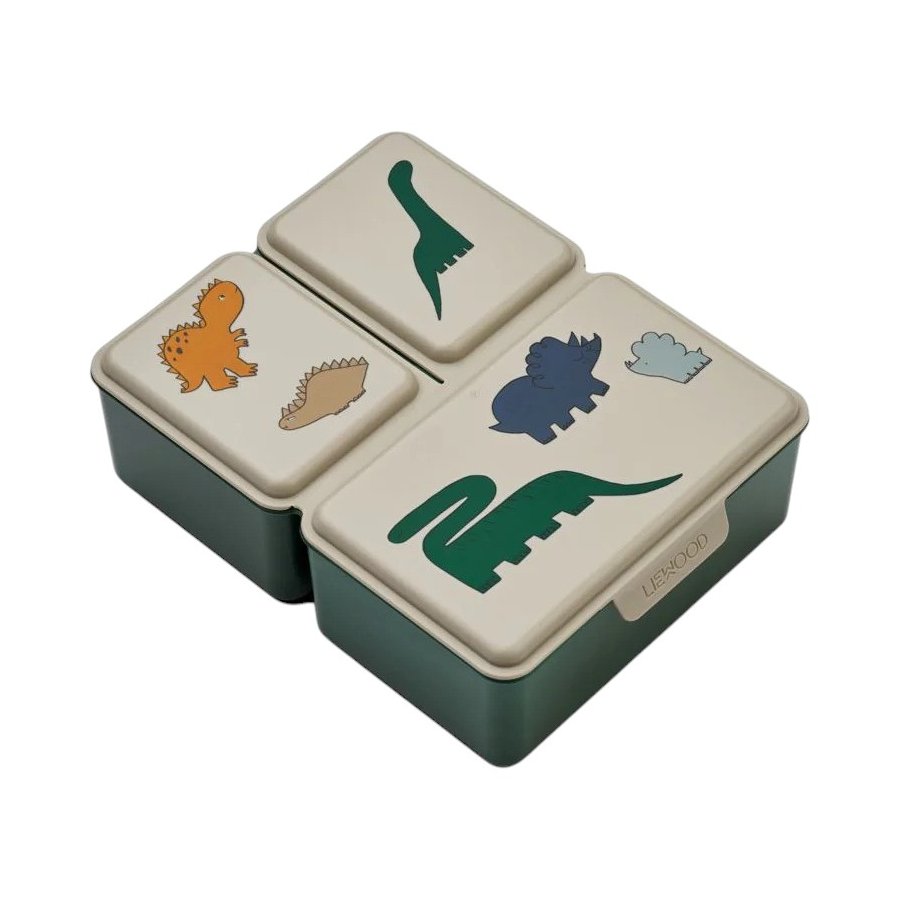 LIEWOOD Driss Brotdose 1,2 L, Dinosaurs/Mist