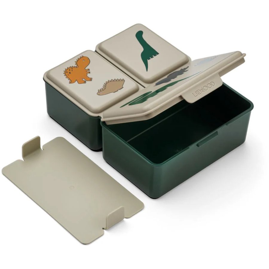 LIEWOOD Driss Brotdose 1,2 L, Dinosaurs/Mist