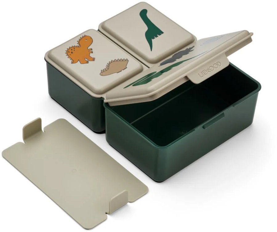 LIEWOOD Driss Brotdose 1,2 L, Dinosaurs/Mist