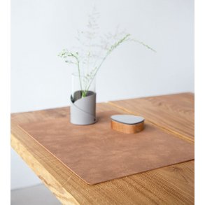 LIND DNA Square Recycled Læder Dækkeserviet 35x45 cm, Nupo Natur