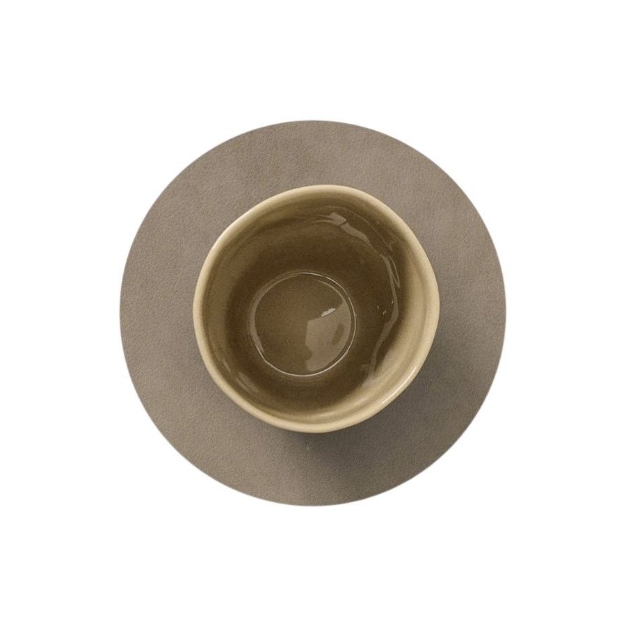 LIND DNA Circle Recycled L�der Glasbrik �10 cm, Nupo Nomad Grey