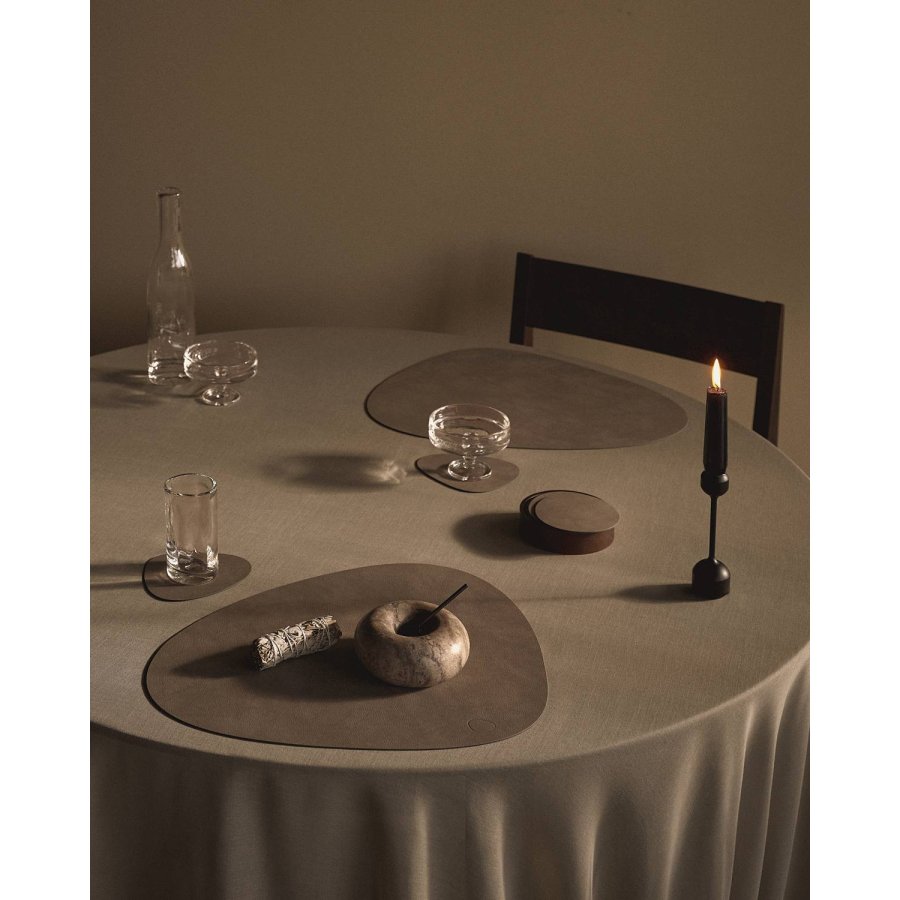 LIND DNA Circle Recycled L�der Glasbrik �10 cm, Nupo Nomad Grey