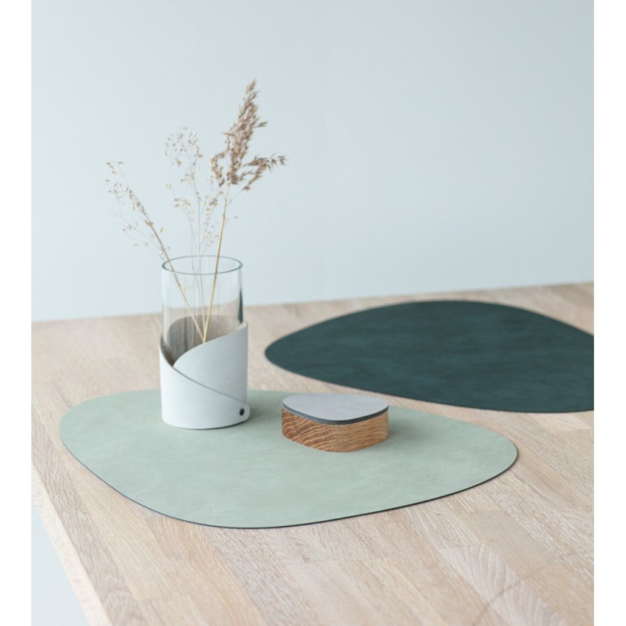 Lind DNA Curve Double Dkkeserviet L, Nupo Mrkegrn/Olivengrn
