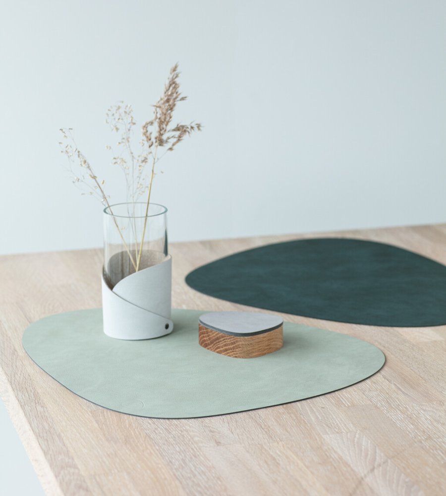 Lind DNA Curve Double Dkkeserviet L, Nupo Mrkegrn/Olivengrn