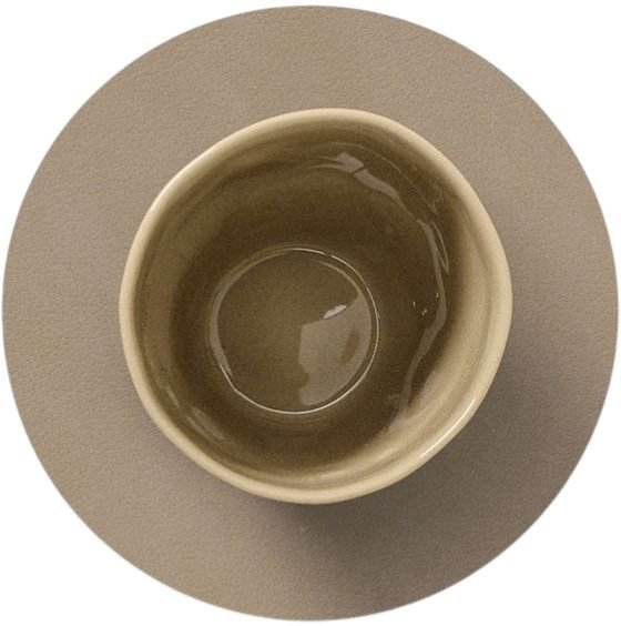 LIND DNA Circle Recycled L�der Glasbrik �10 cm, Nupo Clay Brown