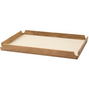 LIND DNA Square Airy Dienblad 36x28 cm, Nupo Vanille/Teak