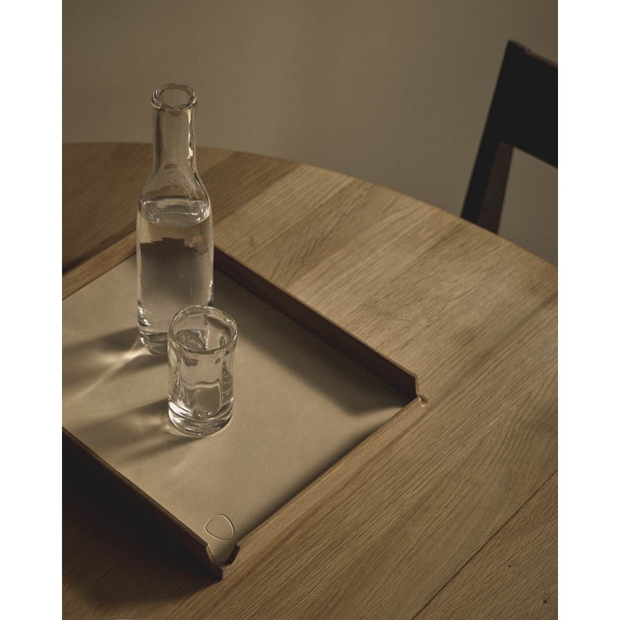 LIND DNA Square Airy Dienblad 36x28 cm, Nupo Vanille/Teak