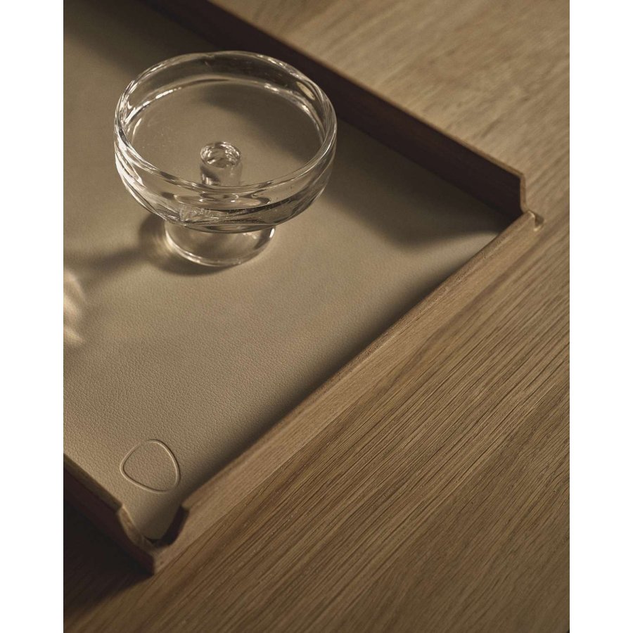 LIND DNA Square Airy Dienblad 36x28 cm, Nupo Vanille/Teak