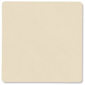 LIND DNA Square Recycled Leder Glasuntersetzer 10x10 cm, Nupo-Vanille