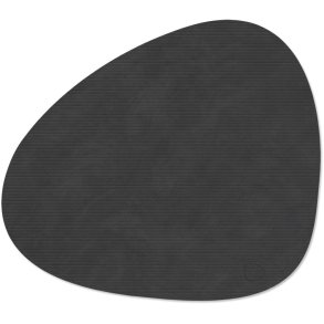 LIND DNA Curve Recycled Leder Tischset 37x44 cm, Corduroy Sort