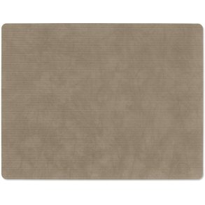 LIND DNA Square Recycled Læder Dækkeserviet 35x45 cm, Corduroy Nomad Grey