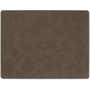 LIND DNA Square Recycled Læder Dækkeserviet 35x45 cm, Corduroy Caviar