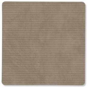 LIND DNA Square Recycled Leder Glasuntersetzer 10x10 cm, Corduroy Nomad Grey