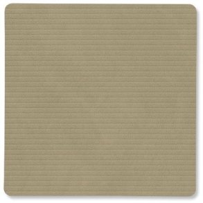 LIND DNA Square Recycled Leder Glasuntersetzer 10x10 cm, Corduroy Herbal Dust