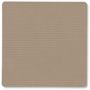 LIND DNA Square Recycled Leder Glasuntersetzer 10x10 cm, Corduroy Clay Brown
