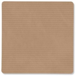LIND DNA Square Recycled Leder Glasuntersetzer 10x10 cm, Corduroy Nougat