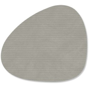 LIND DNA Curve Recycled Leder Glasuntersetzer 11x13 cm, Corduroy Light Grey