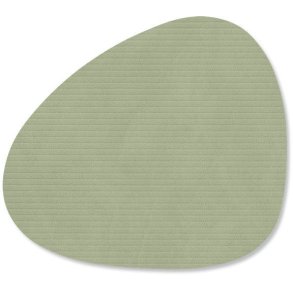 LIND DNA Curve Recycled Leder Glasuntersetzer 11x13 cm, Corduroy Olive Green