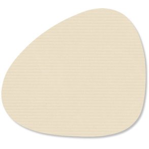 LIND DNA Curve Recycled Leder Glasuntersetzer 11x13 cm, Corduroy Vanilla