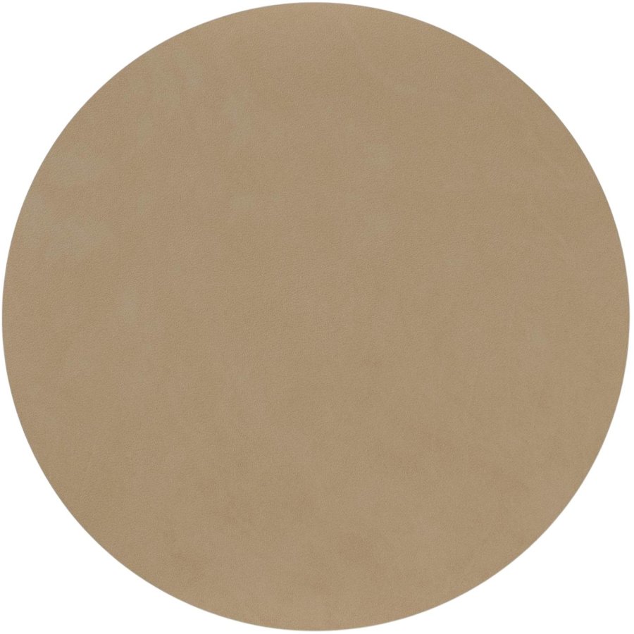 LIND DNA Circle Recycled L�der D�kkeserviet �38 cm, Nupo Nougat