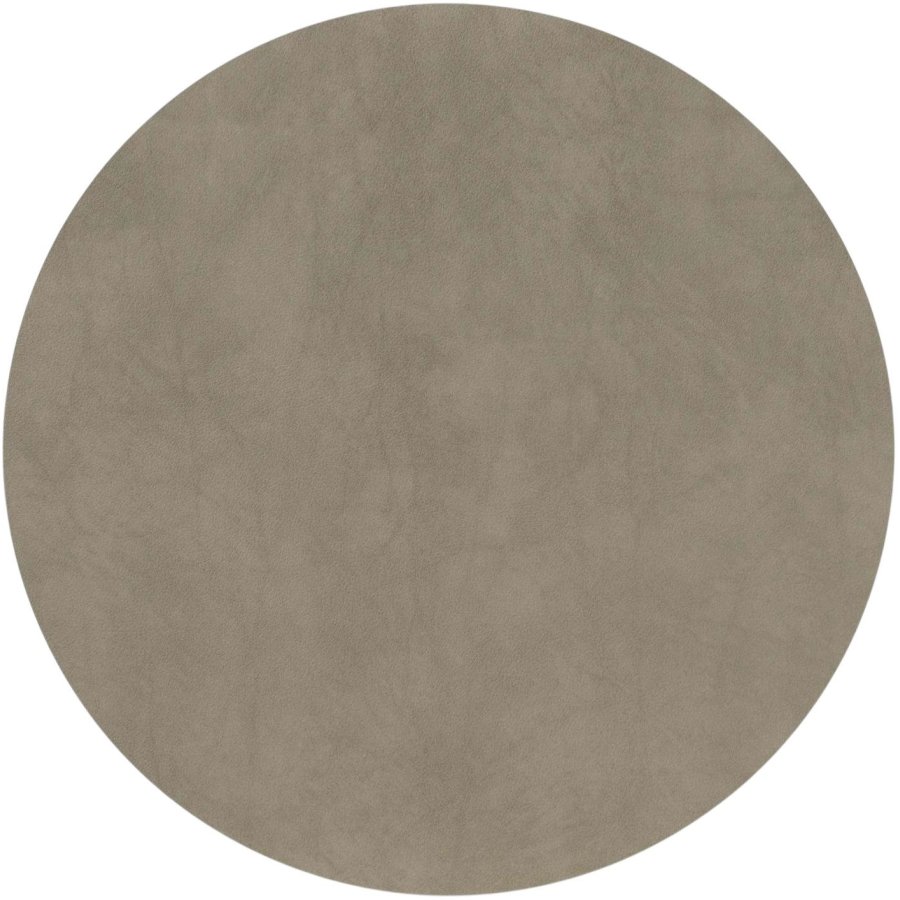 LIND DNA Circle Recycled L�der D�kkeserviet �38 cm, Nupo Nomad Grey