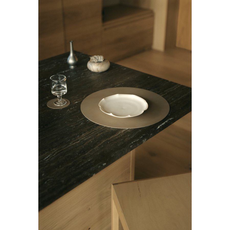 LIND DNA Circle Recycled L�der D�kkeserviet �38 cm, Nupo Clay Brown