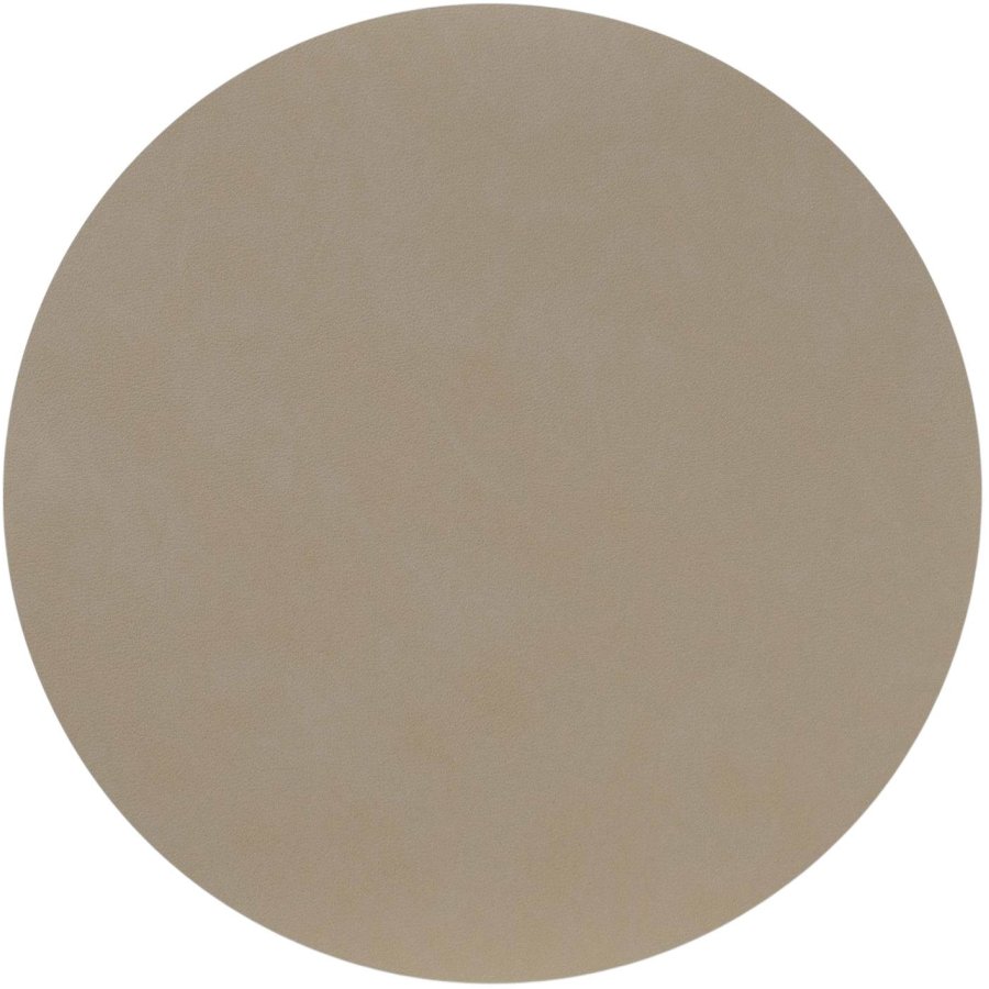 LIND DNA Circle Recycled L�der D�kkeserviet �38 cm, Nupo Clay Brown