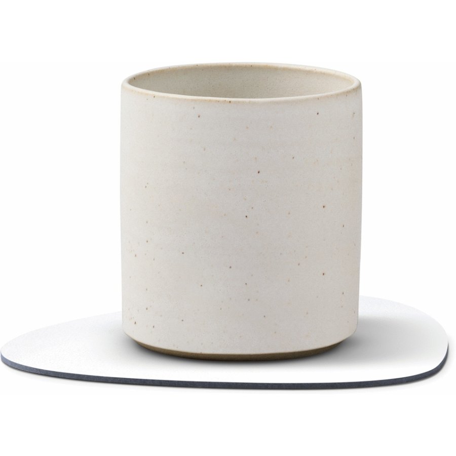 LIND DNA Curve Recycled L�der Glasbrik 11x13 cm, Nupo Pure White