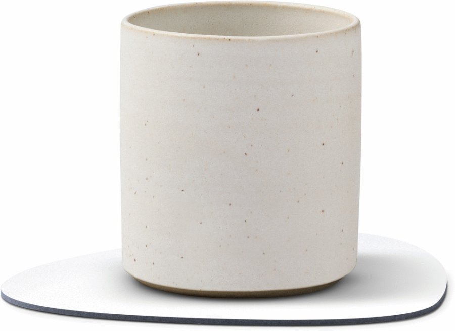 LIND DNA Curve Recycled L�der Glasbrik 11x13 cm, Nupo Pure White