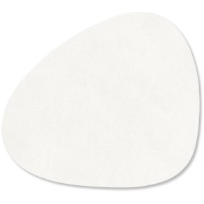 LIND DNA Curve Recycled L�der Glasbrik 11x13 cm, Nupo Pure White